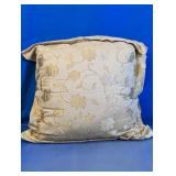 Embroidered Floral Vine Accent Throw Pillow