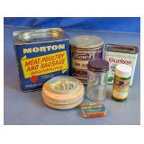 Vintage Collectible Tins & Apothecary Bottles Lot