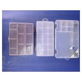Plastic Compartment Storage Cases Lot