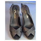 Nina Rhinestone Slingback Heels Size 7.5M