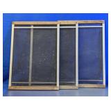Wood Framed Window Screen Panels