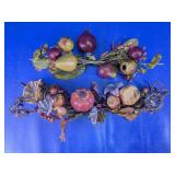 Faux Autumn Fruit Garland and Swag Decor Set