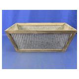 Rustic Wood and Corrugated Metal Trough Planter