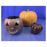Assorted Decorative Halloween Pumpkins Lot