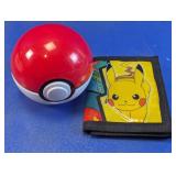 Pokemon Trainer Ball & Pikachu Wallet Set