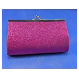 Pink Glitter Evening Clutch Purse