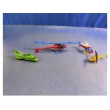 Vintage Diecast Helicopter Toy Lot