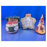 Christmas Tea Light Holder & Holiday Decor Set