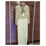 George F. Couture Beaded Evening Gown
