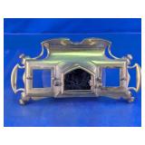 Ornate Metal Double Inkwell Stand