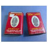 Vintage Prince Albert Crimp Cut Tobacco Tins Duo