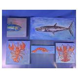 Coastal Marine Canvas Wall Art Set