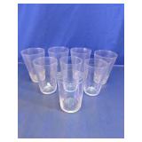 Assorted Clear Drinking Glasses