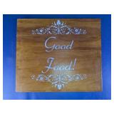 "Good Food!" Wood Wall Plaque