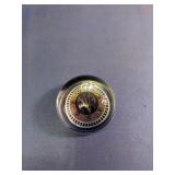 V Monogram Glass Paperweight