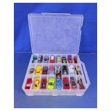 Assorted Toy Cars Lot w/ Carrying Organizer Case