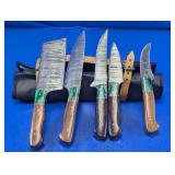 5-Piece Damascus Style Kitchen Knife Set