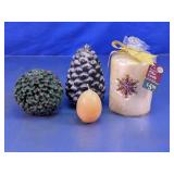 Holiday Candle & Pinecone Decor Assortment