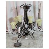 Wrought Iron Style Scroll Chandelier