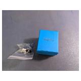 Black Round Cufflinks with Pagoda Box