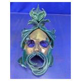 Green & Gold Sculpted Leafy Masquerade Mask