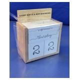 Perpetual Wooden Block Calendar