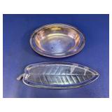 Leaf & Oval Metal Serving Tray Assortment