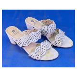 White Mountain Slide Heeled Sandals 8W
