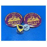 Mountaineer Auto Show 1999 Button & Lapel Pin Set