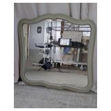 Distressed White Framed Wall Mirror
