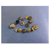 Vintage Brass Crest & Nautical Buttons Lot