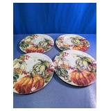 Autumn Pumpkin Melamine Dinner Plates