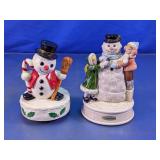 Snowman Music Box & Figurine Set
