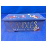 Christmas Candle Wood Storage Box