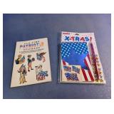 Vintage Patriotic Sticker Book & Stationery Set