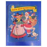 Vintage Santa Visits Mother Goose Book