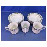 Holiday Dinnerware Bowls and Mugs Set