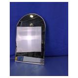 Vintage Arched Frameless Beveled Glass Mirror