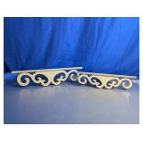 Vintage Scrollwork Floating Corner Shelves Duo