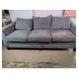 Gray Upholstered 3-Seat Sofa