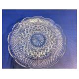 Pressed Glass Relish Serving Tray