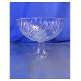 Swirl Pedestal Glass Centerpiece Bowl