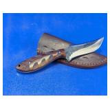Handmade Skinning Knife & Leather Sheath