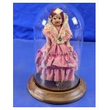 Decorative Doll Glass Cloche Display