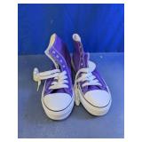 Purple Canvas High-Top Sneakers Women