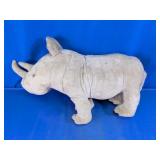Large Vintage Plush Rhinoceros Animal Figure