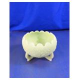 Satin Floral Pedestal Rose Bowl