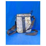 Coach Jacquard & Leather Crossbody Swingpack