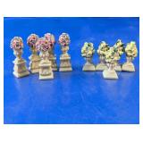 Avon 2000 Miniature Floral Pedestal Tic Tac Toe