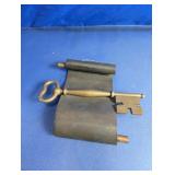 Vintage Brass Key on Scroll Wall Decor